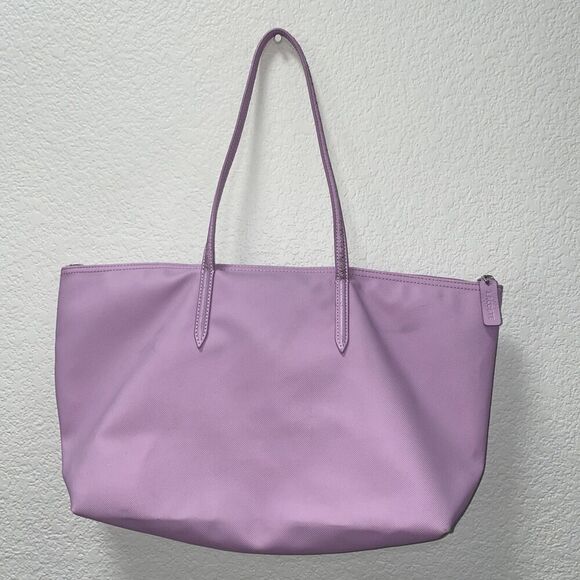 Lacoste Women's Large L.12.12 Concept Tote Lavendar Lilac Purple - Picture 2 of 9